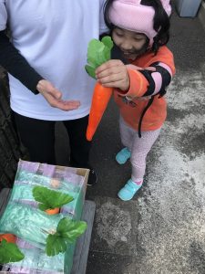 人参収穫リレー